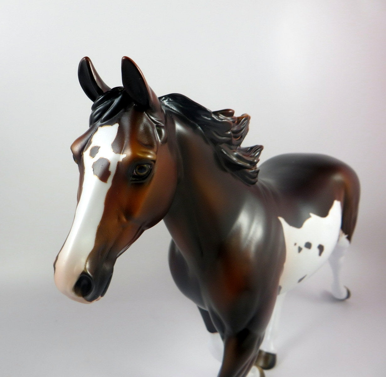 KNICKKNACK - OOAK BAY PINTO PALOUSE MODEL HORSE BY MISSY FOX LHS 19