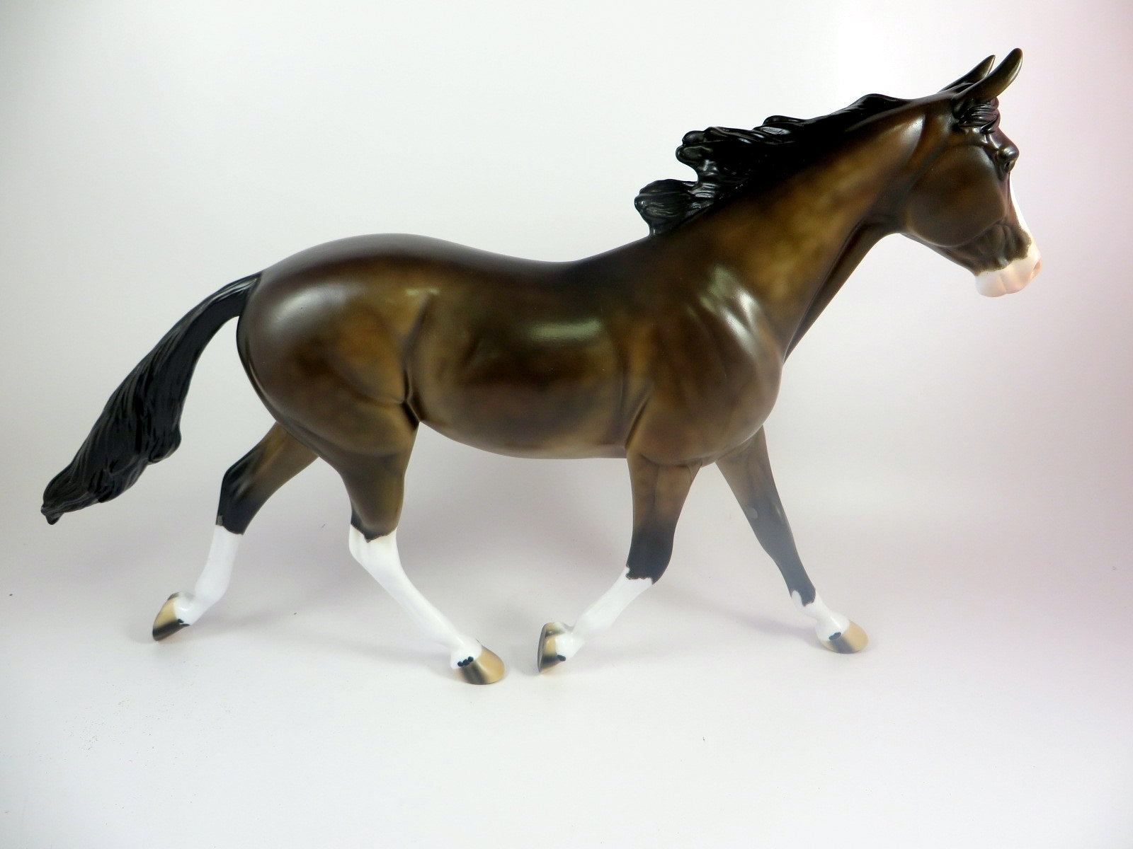 ZIGGY -OOAK DAPPLE BAY PALOUSE MODEL HORSE BY KAYLA WESSE LHS 19