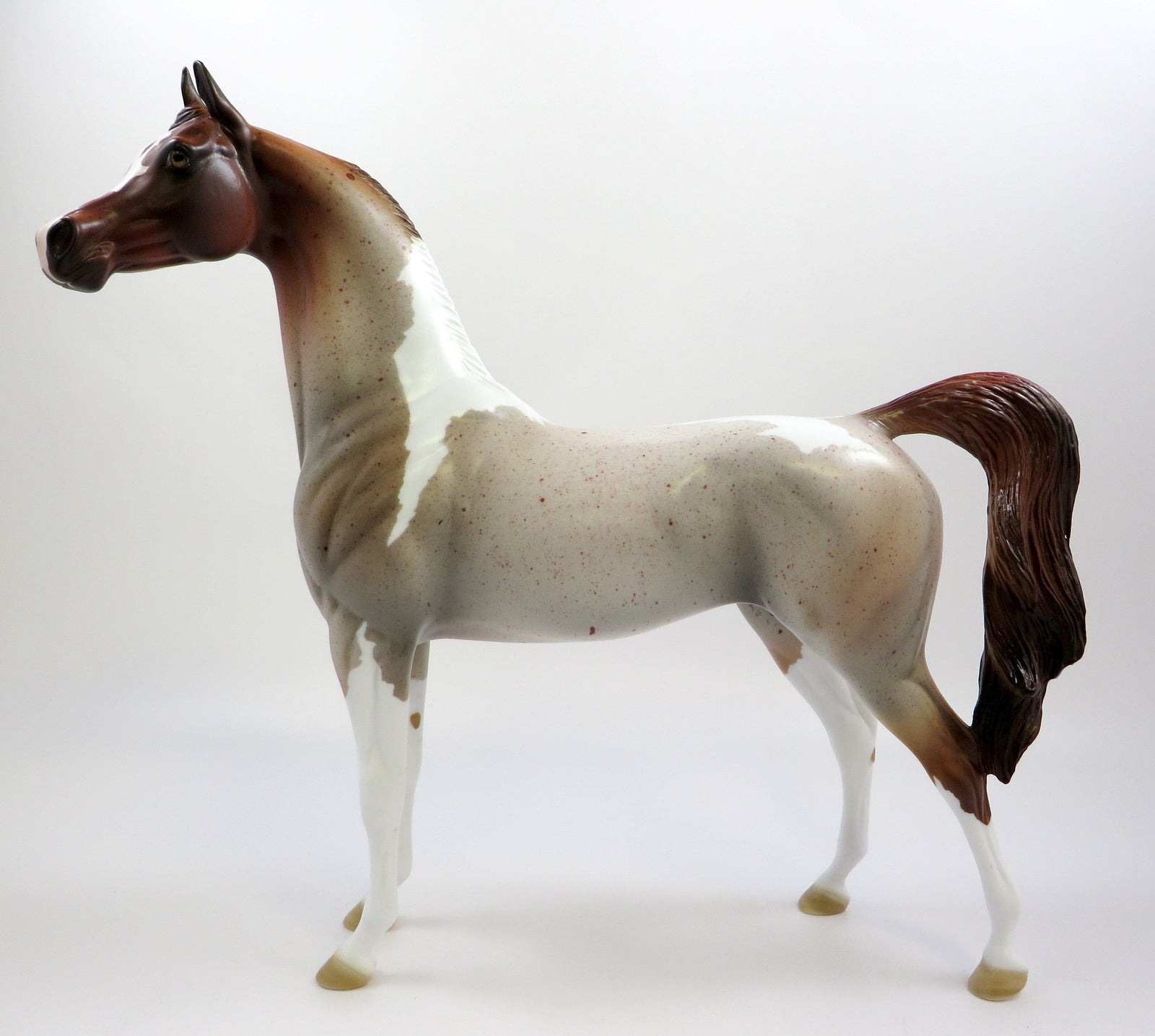 MITHDATES-OOAK CHESTNUT PINTALOOSA  ARABIAN MODEL HORSE EQ 2019