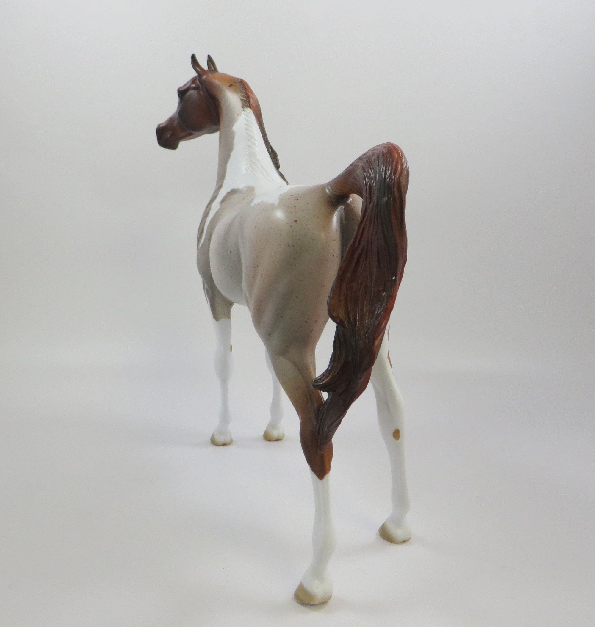 MITHDATES-OOAK CHESTNUT PINTALOOSA  ARABIAN MODEL HORSE EQ 2019