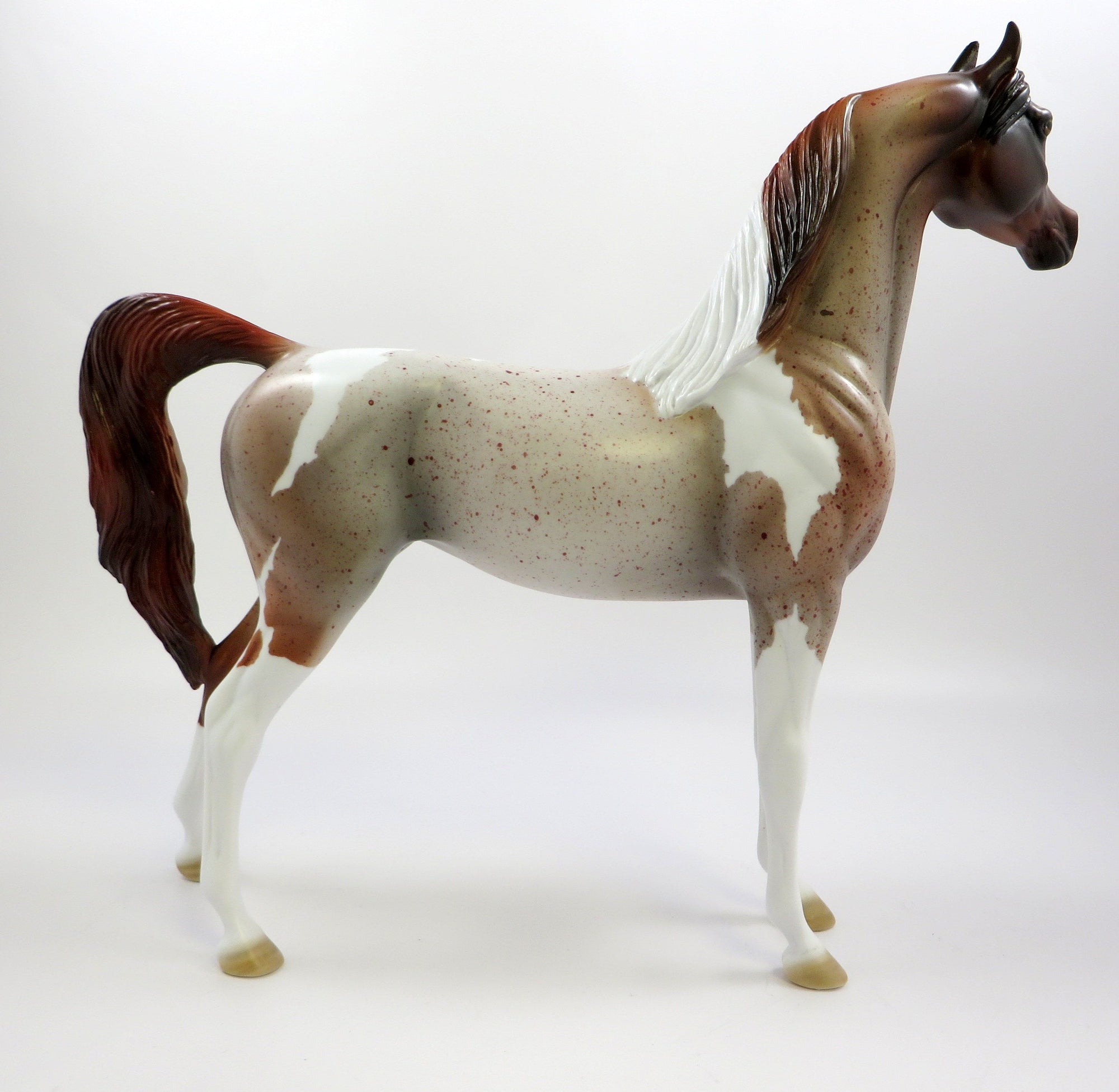 MITHDATES-OOAK CHESTNUT PINTALOOSA  ARABIAN MODEL HORSE EQ 2019