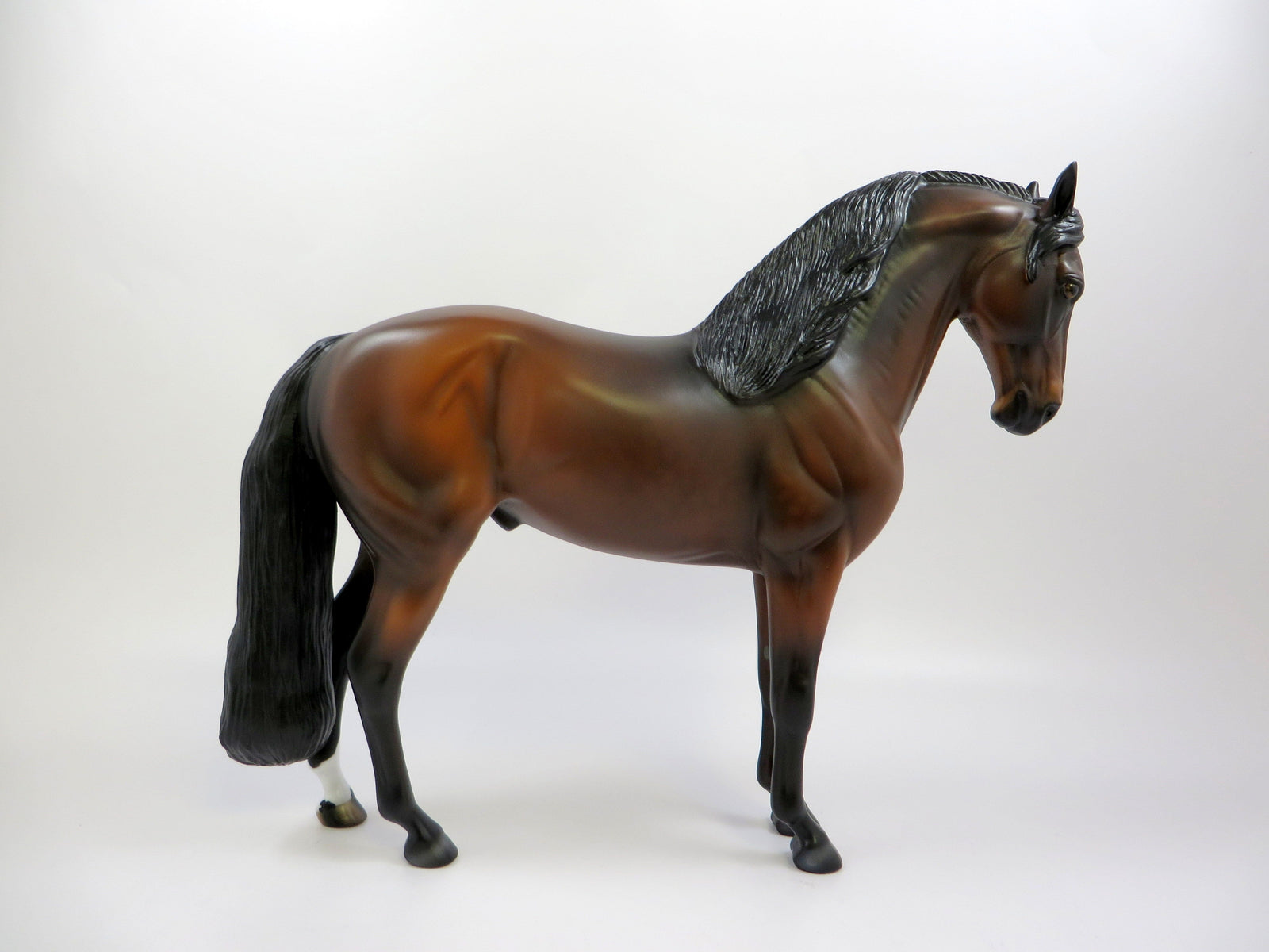 DRAGON KING-OOAK DAPPLE BAY ANDALUSIAN MODEL HORSE EQ 19