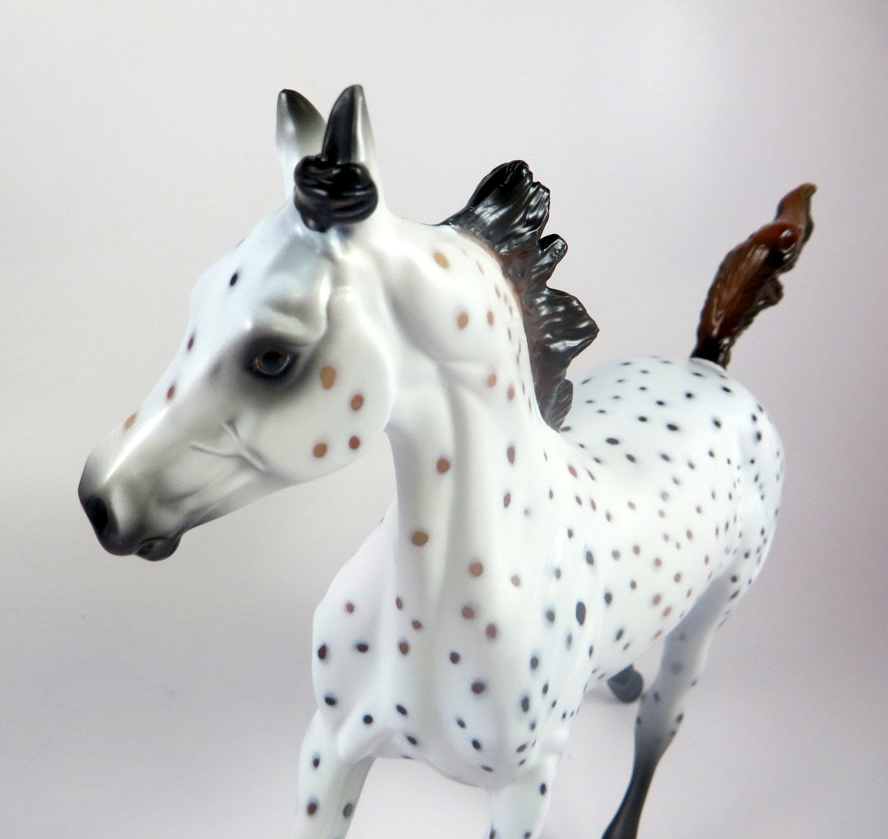 LALLAH -OOAK BAY LEOPARD YEARLING MODEL HORSE BY AL KATT LHS 19