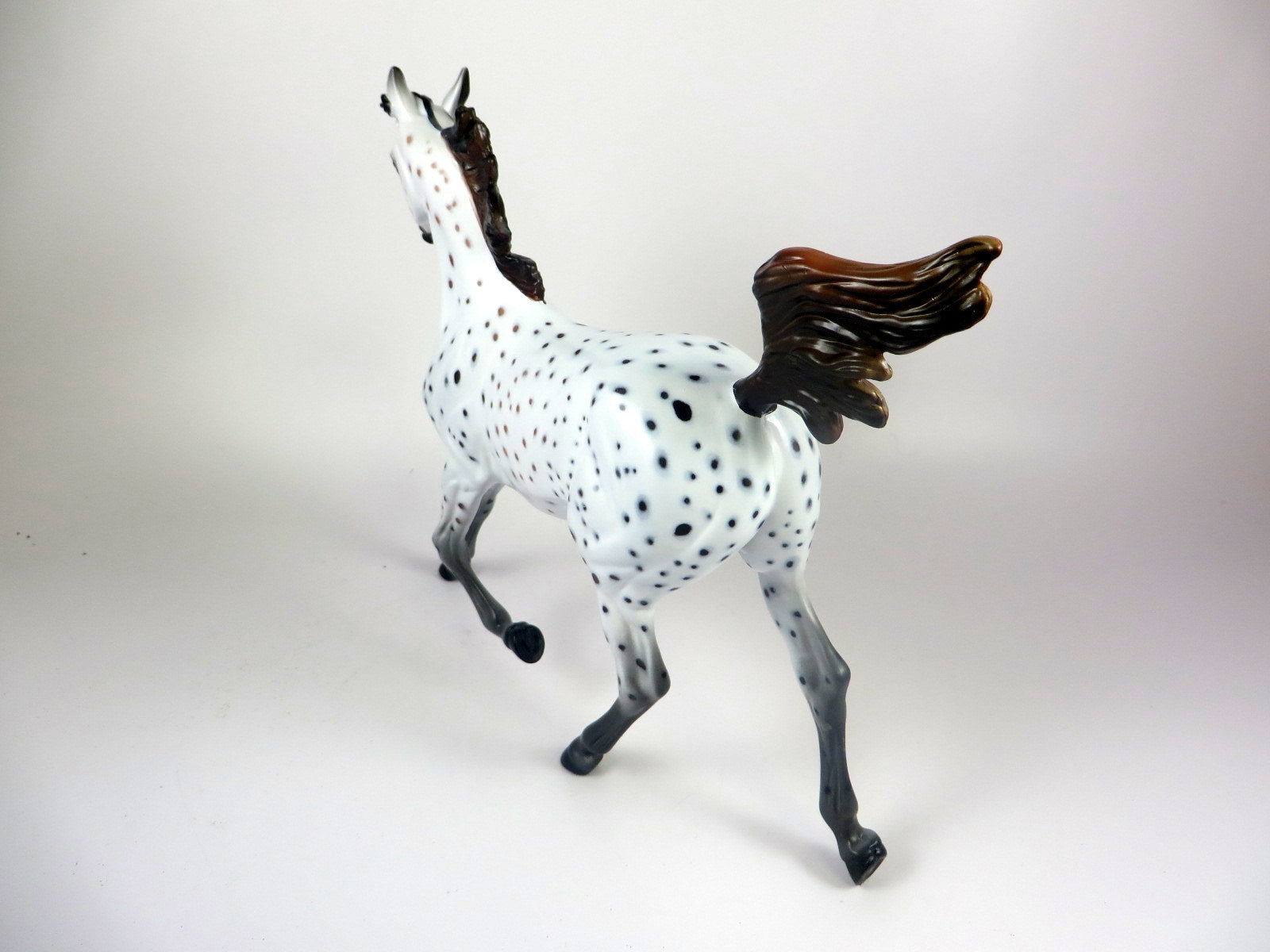 LALLAH -OOAK BAY LEOPARD YEARLING MODEL HORSE BY AL KATT LHS 19