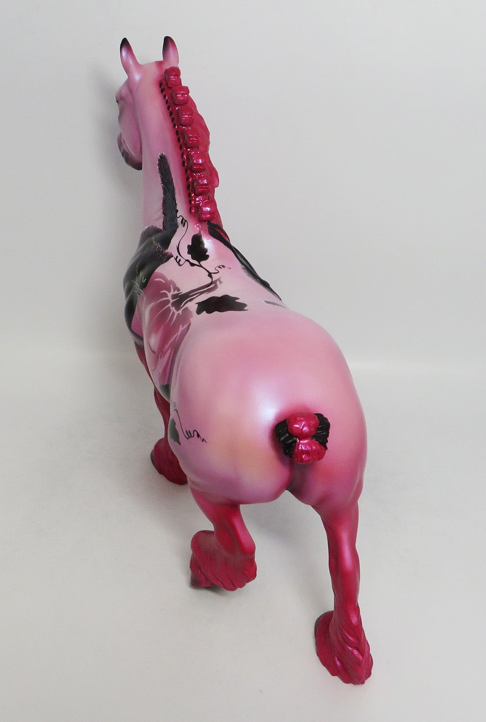 PINKY-OOAK CAT DECO TROTTING DRAFTER MODEL HORSE MM 2018