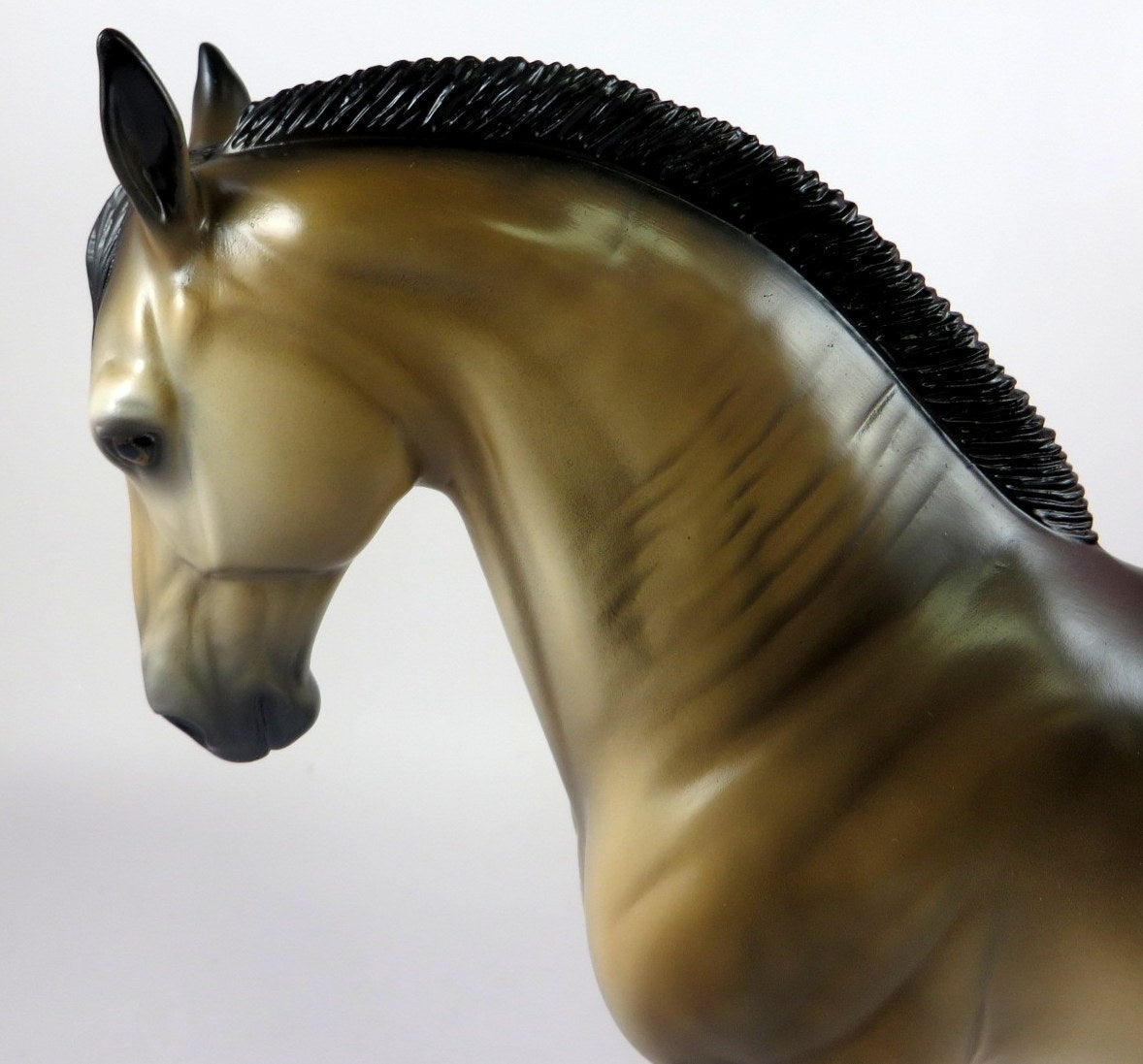 SCOOTER -- OOAK DAPPLED BUCKSKIN ANDALUSIAN MODEL HORSE BY MISSY FOX LHS 19