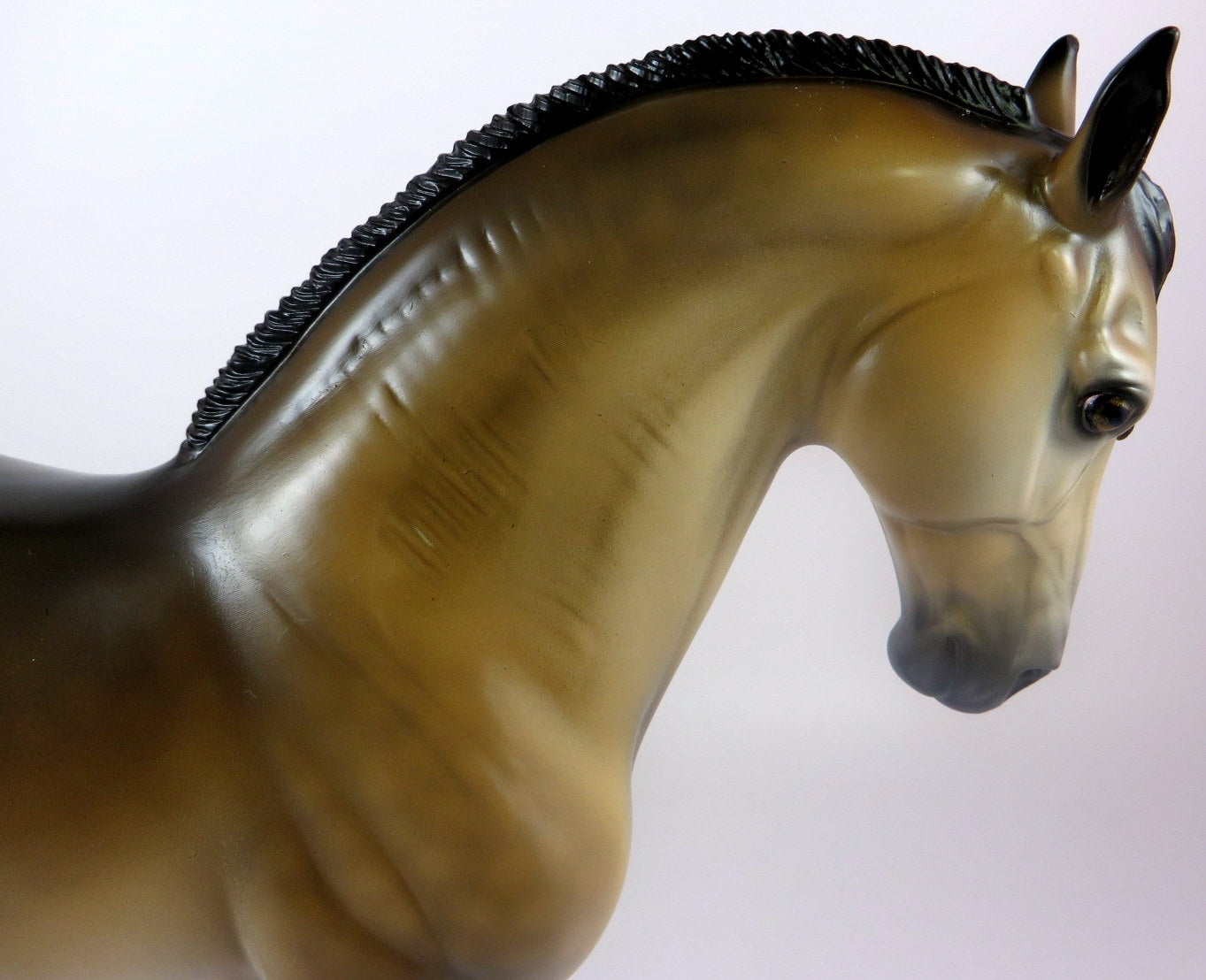 SCOOTER -- OOAK DAPPLED BUCKSKIN ANDALUSIAN MODEL HORSE BY MISSY FOX LHS 19