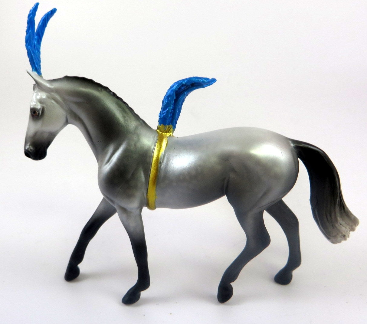 ZIPPO-OOAK DAPPLE GREY WARMBLOOD CHIP LHS 19