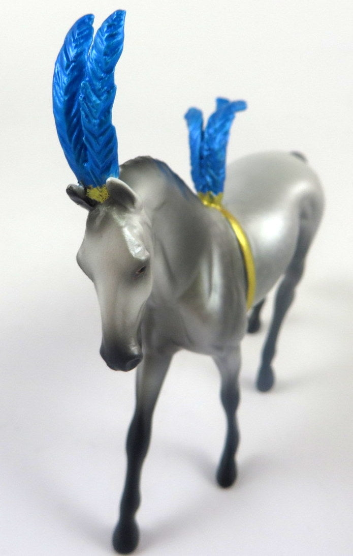 ZIPPO-OOAK DAPPLE GREY WARMBLOOD CHIP LHS 19