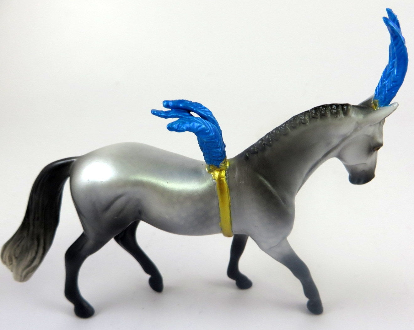 ZIPPO-OOAK DAPPLE GREY WARMBLOOD CHIP LHS 19