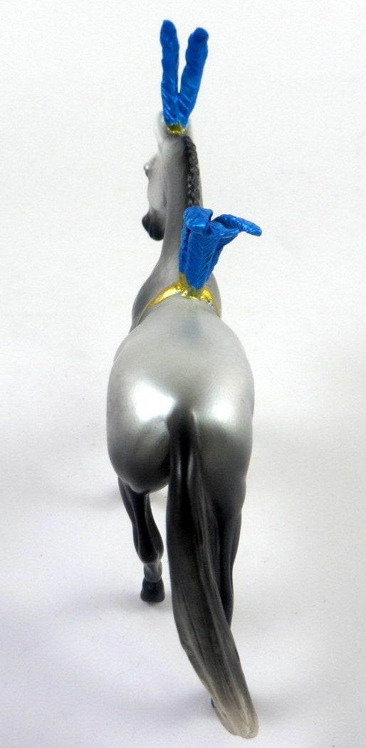 ZIPPO-OOAK DAPPLE GREY WARMBLOOD CHIP LHS 19