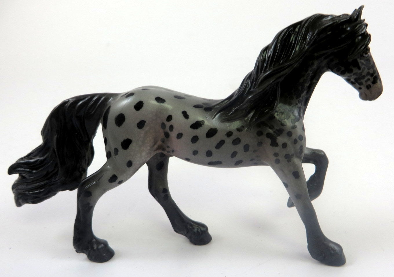 YORICK --OOAK BLACK APPALOOSA FRESIAN CHIP BY KAYLA WESSE LHS 19