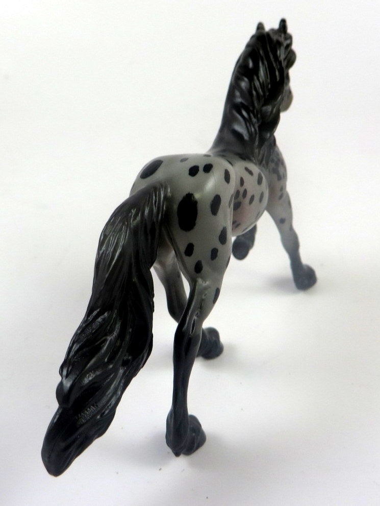 YORICK --OOAK BLACK APPALOOSA FRESIAN CHIP BY KAYLA WESSE LHS 19