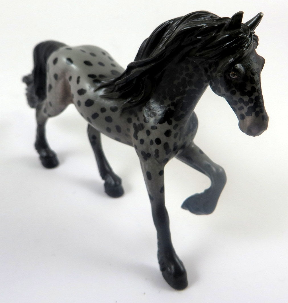 YORICK --OOAK BLACK APPALOOSA FRESIAN CHIP BY KAYLA WESSE LHS 19