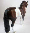 BIM BOM -OOAK DAPPLE BAY PINTO ANDALUSIAN MODEL HORSE BY AUDREY DIXON LHS 19