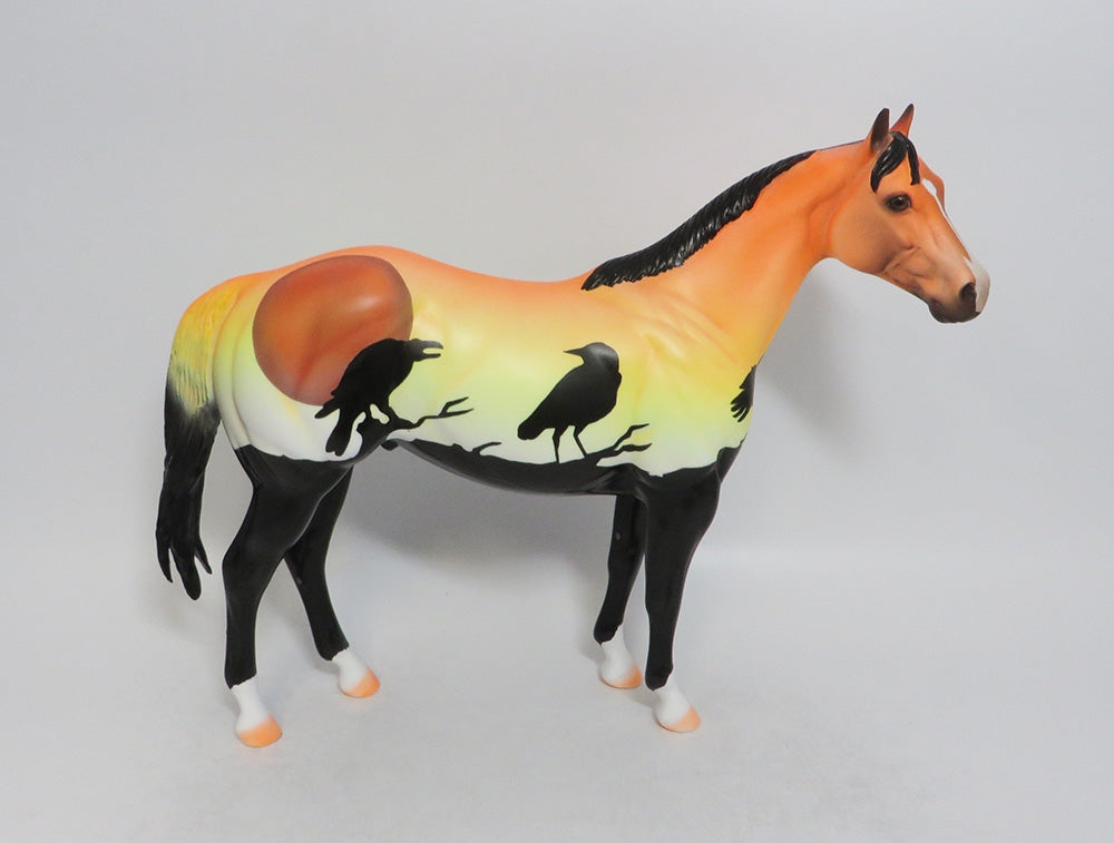THE RAVEN- OOAK ISH DECORATOR MODEL HORSE BY DAWN QUICK 9/13/2018