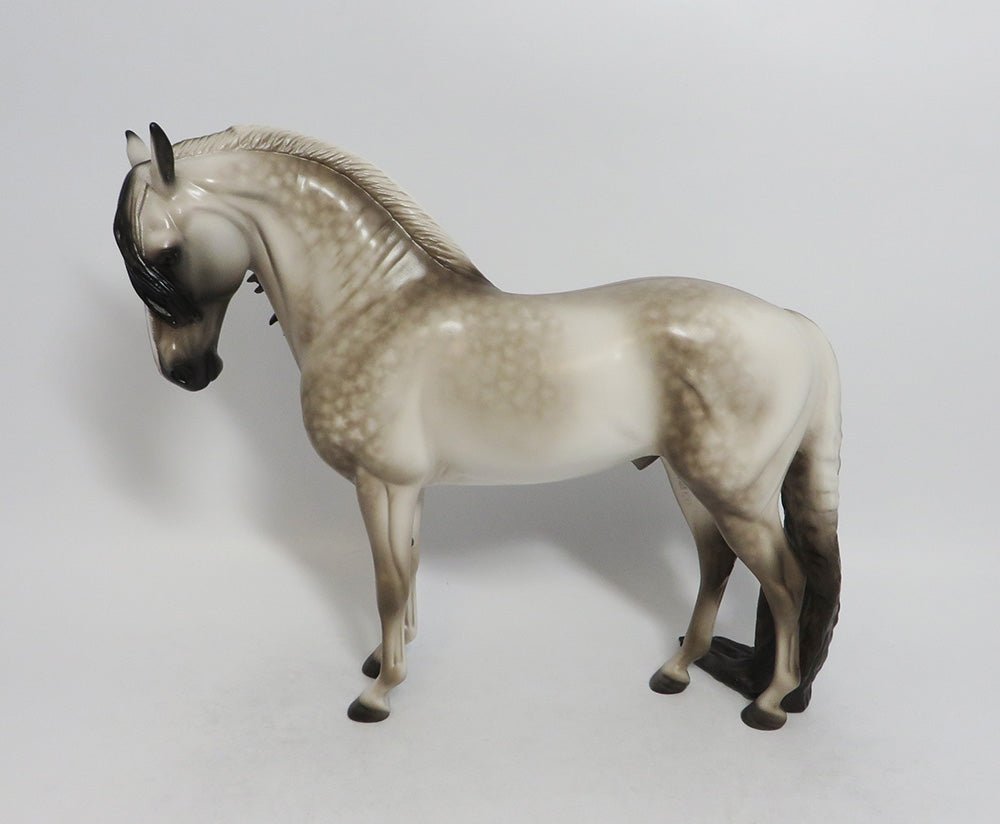 SANTA MONICA-OOAK STAR DAPPLE GRULLA ANDALUSIAN MODEL HORSE 9/14/18