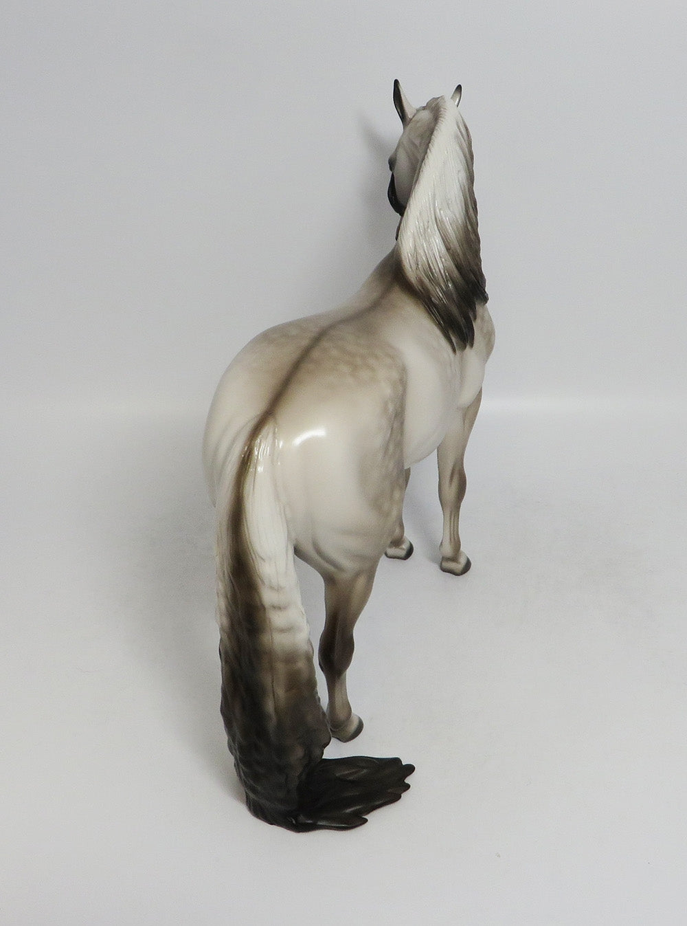 SANTA MONICA-OOAK STAR DAPPLE GRULLA ANDALUSIAN MODEL HORSE 9/14/18