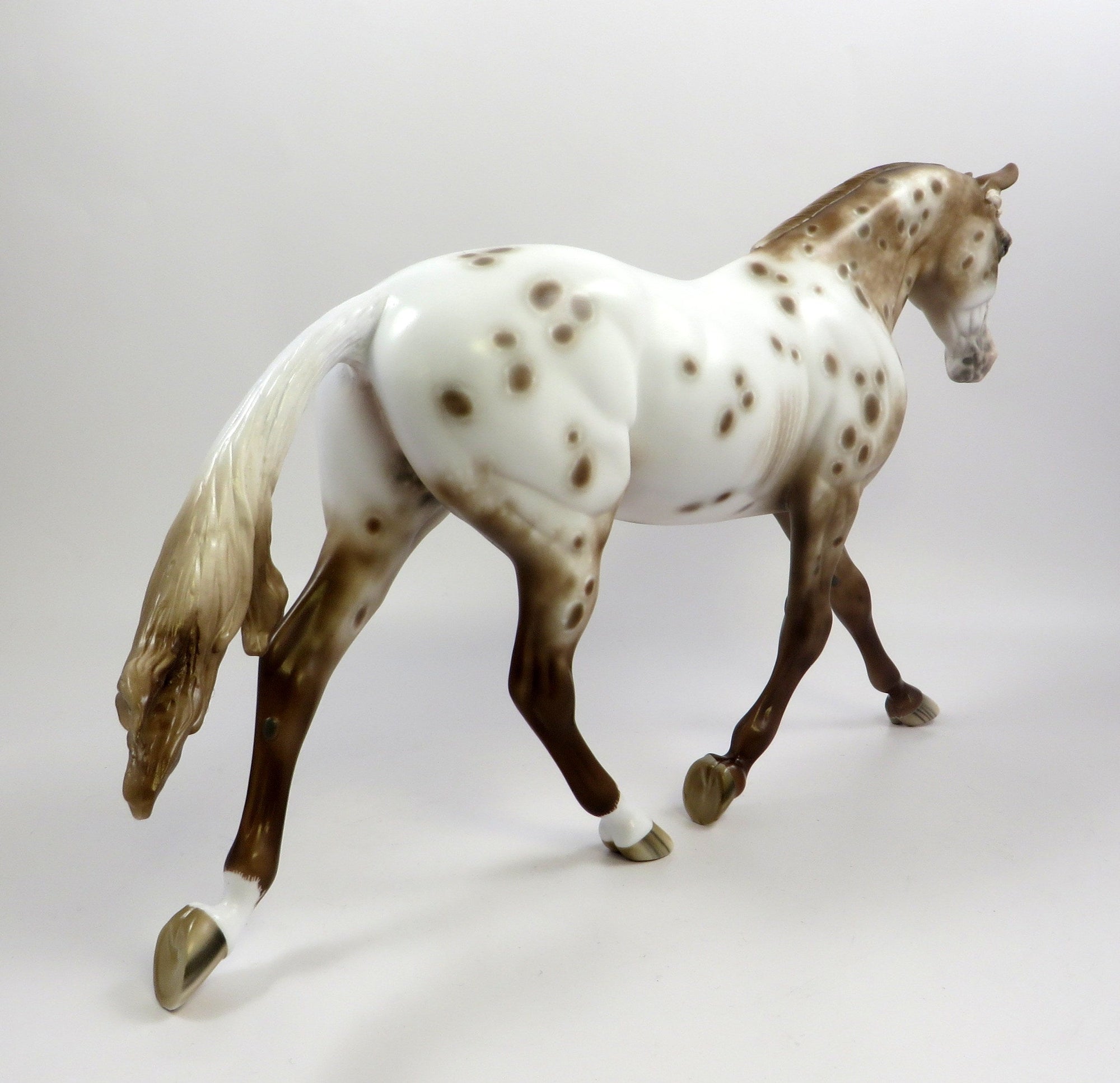 TEACHERS PET - OOAK -  APPALOOSA PALOUSE MODEL HORSE BY SHERYL LEISURE 5/29/19