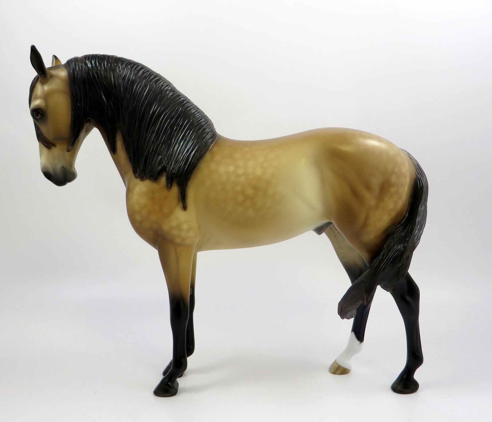 LOVE ME OR LEAVE ME-OOAK BUCKSKIN ANDALUSIAN MODEL HORSE BY SHERYL LEISURE 5-30-19