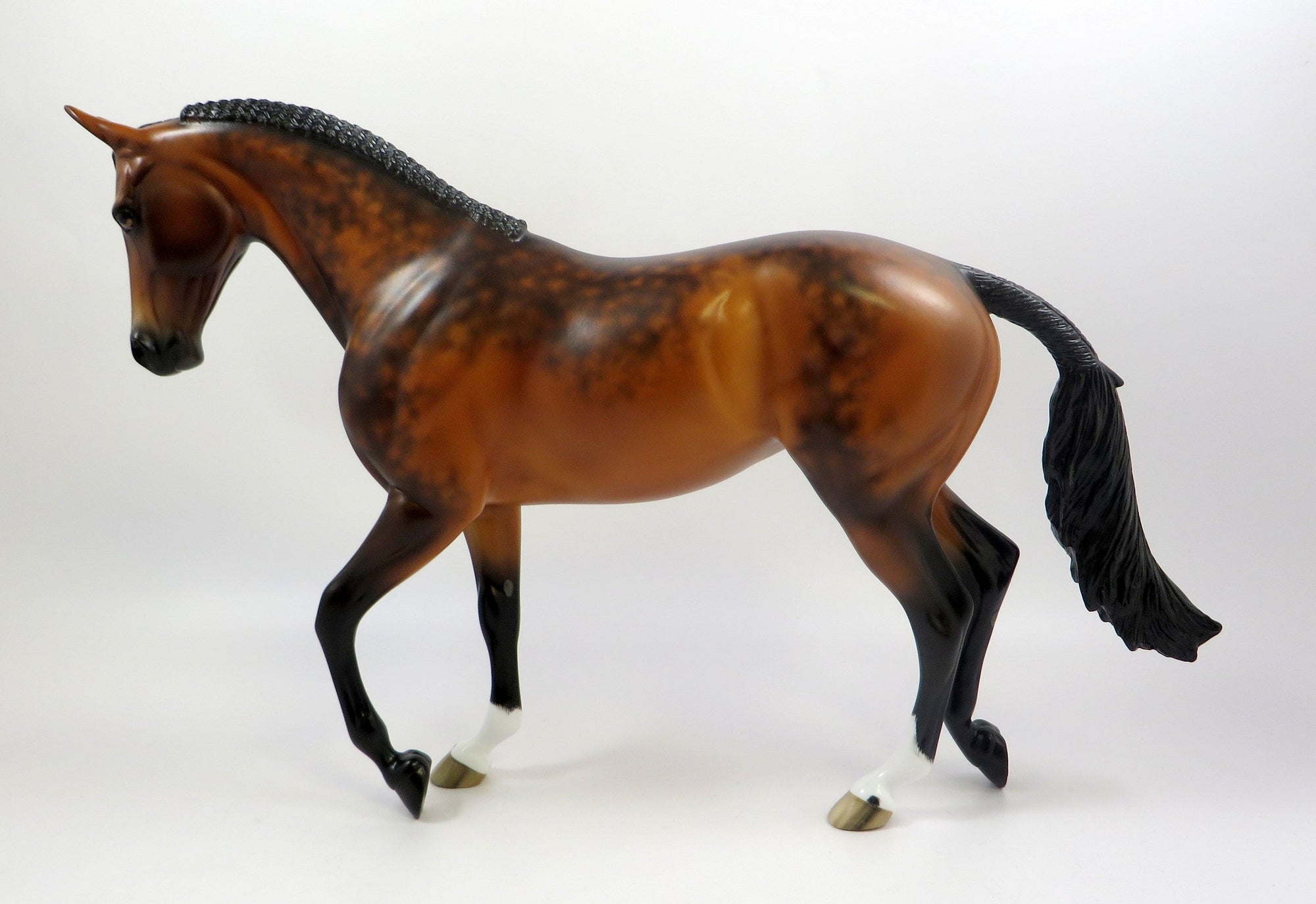 MIDNIGHT LACE-OOAK BAY THOROUGHBRED MODEL HORSE BY SHERYL LEISURE 5-30-19