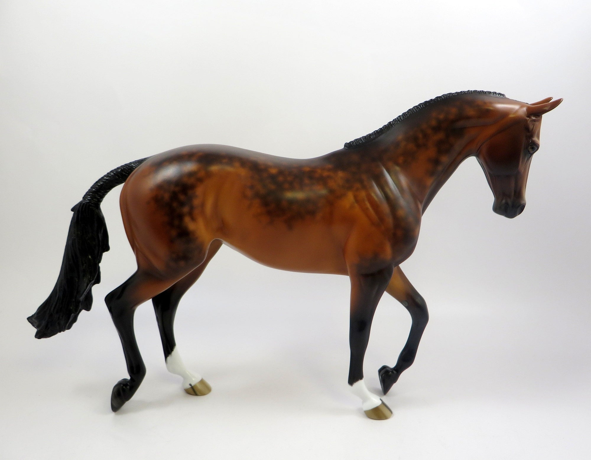 MIDNIGHT LACE-OOAK BAY THOROUGHBRED MODEL HORSE BY SHERYL LEISURE 5-30-19