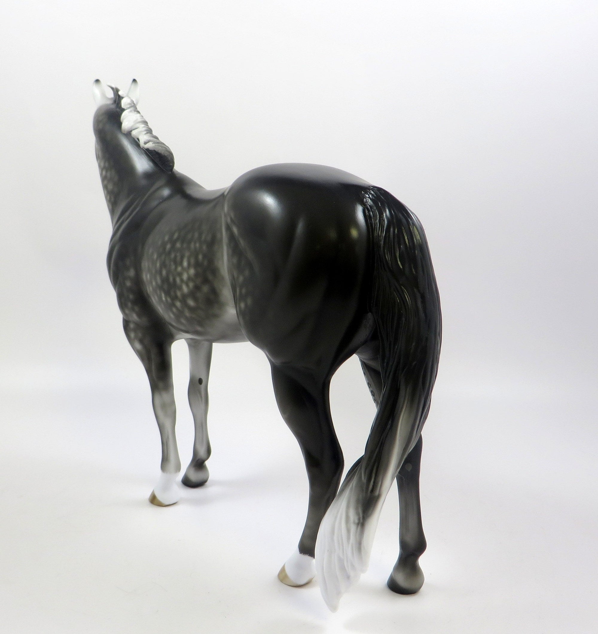 EVERYBODY LOVES A LOVER-OOAK DAPPLE GREY ISH MODEL HORSE BY SHERYL LEISURE 5-30-19