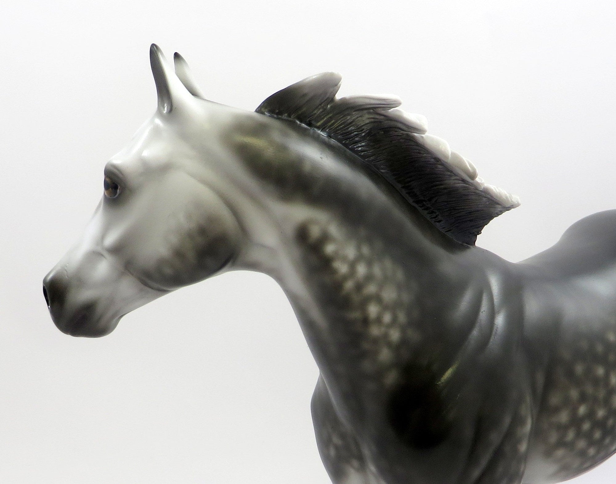 EVERYBODY LOVES A LOVER-OOAK DAPPLE GREY ISH MODEL HORSE BY SHERYL LEISURE 5-30-19