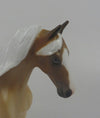MR. BARNUM MINI ME - LE-5 PALOMINO ROAN CM WARMBLOOD CHIP MODEL HORSE BY AUDREY DIXON LHS 19