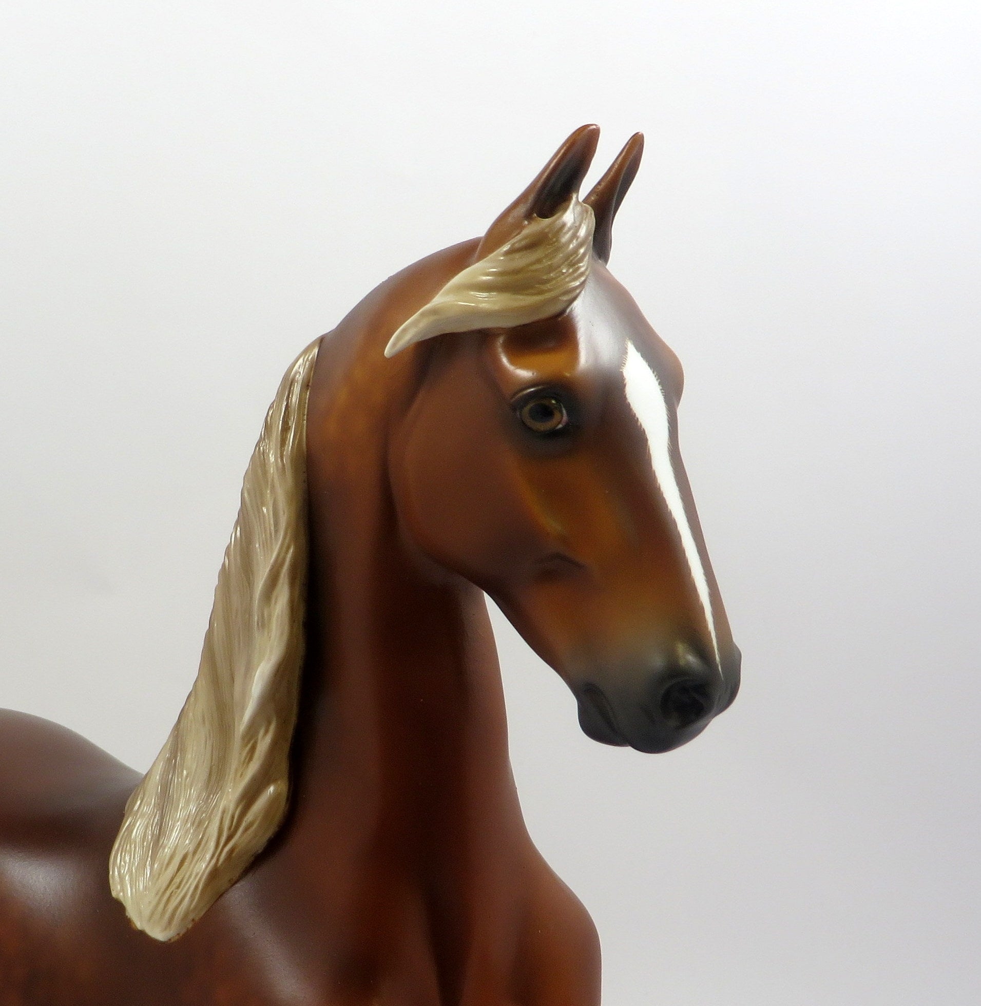 SENTIMENTAL JOURNEY -OOAK DAPPLE CHESTNUT SADDLEBRED MODEL HORSE 5/29/19