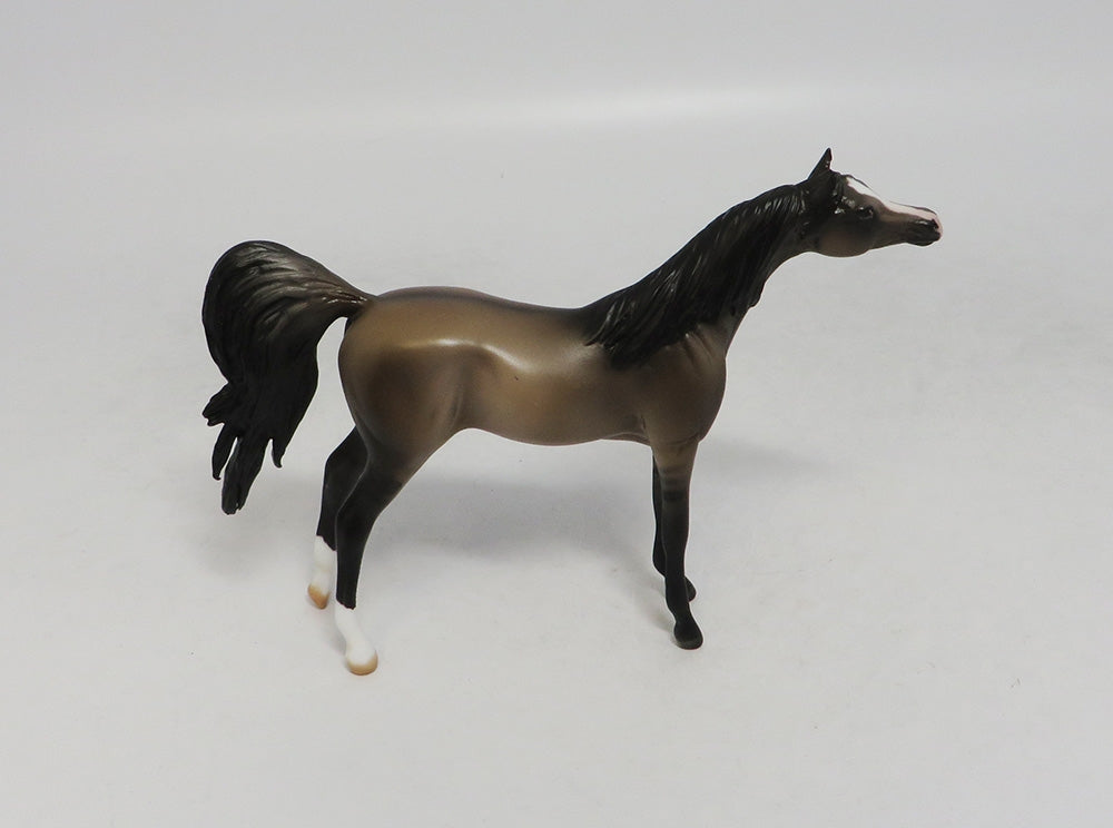 JULIE GRULLA-LE-20 GRULLA ARABIAN WITH CUSTOM MANE AND TAIL LHS 2018