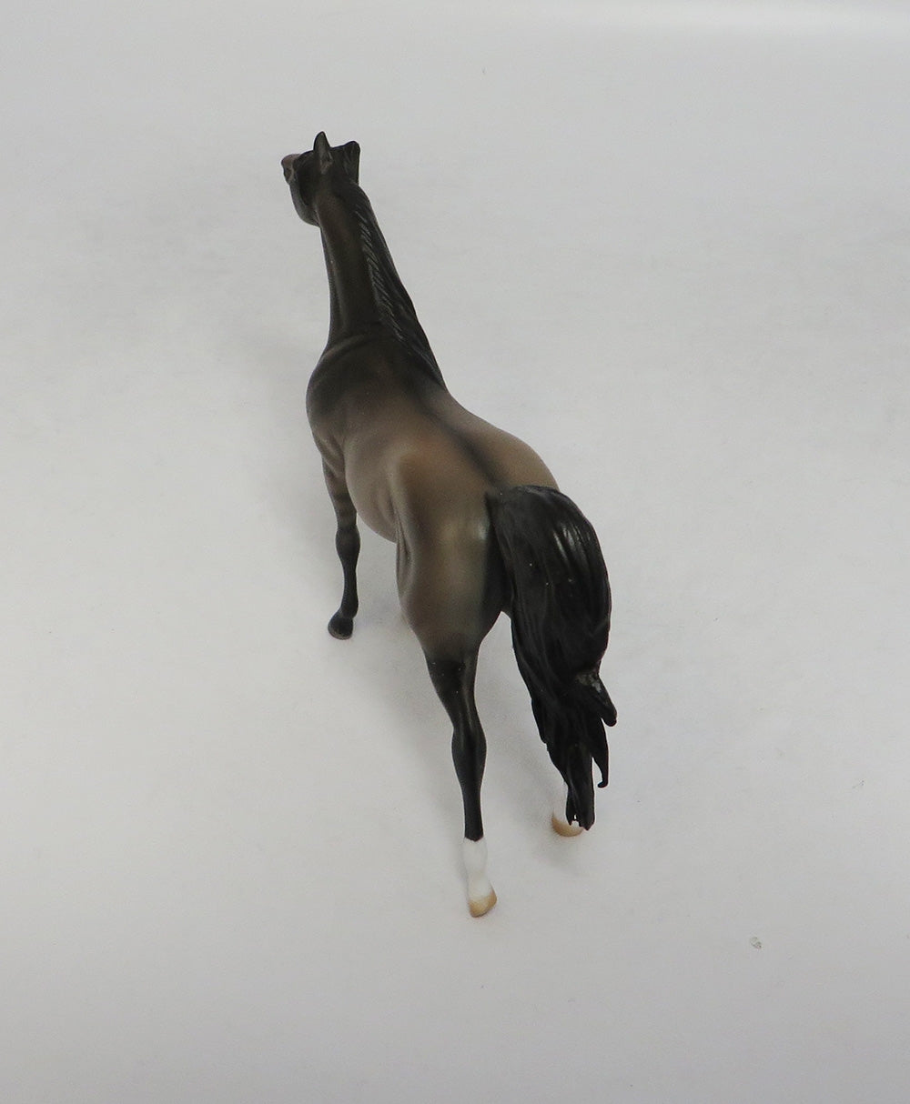 JULIE GRULLA-LE-20 GRULLA ARABIAN WITH CUSTOM MANE AND TAIL LHS 2018