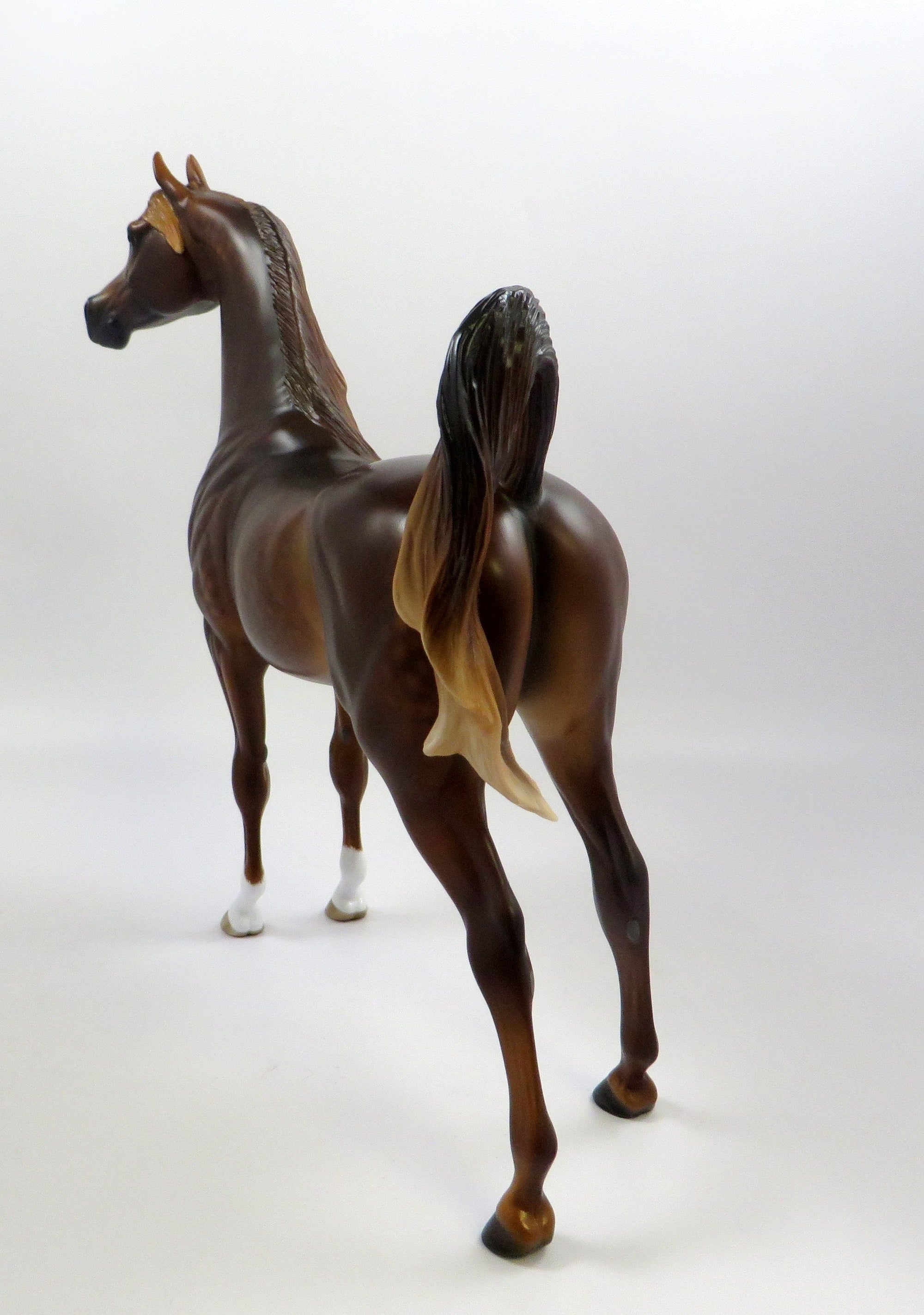 THRILL OF IT ALL -OOAK DAPPLE CHESTNUT ARABIAN MODEL HORSE BY SHERYL LEISURE 5/29/19