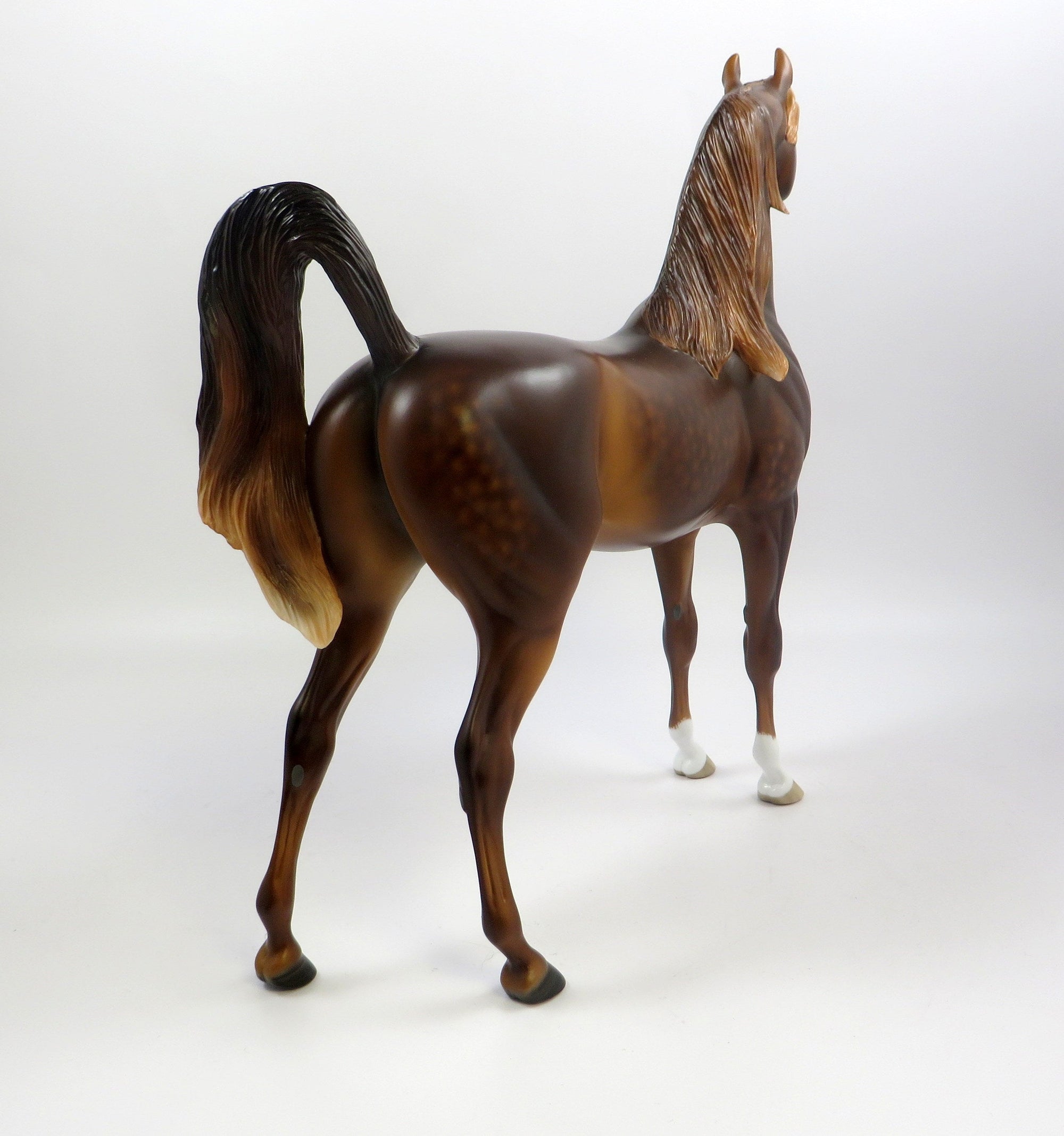 THRILL OF IT ALL -OOAK DAPPLE CHESTNUT ARABIAN MODEL HORSE BY SHERYL LEISURE 5/29/19