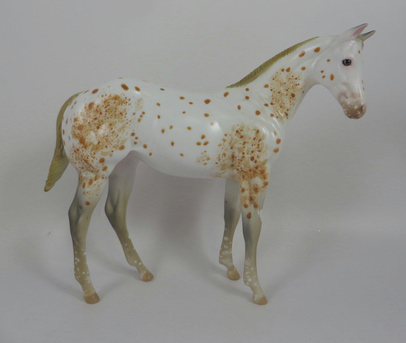 RED-OOAK CHESTNUT APPALOOSA WEANLING MODEL HORSE LHS 19