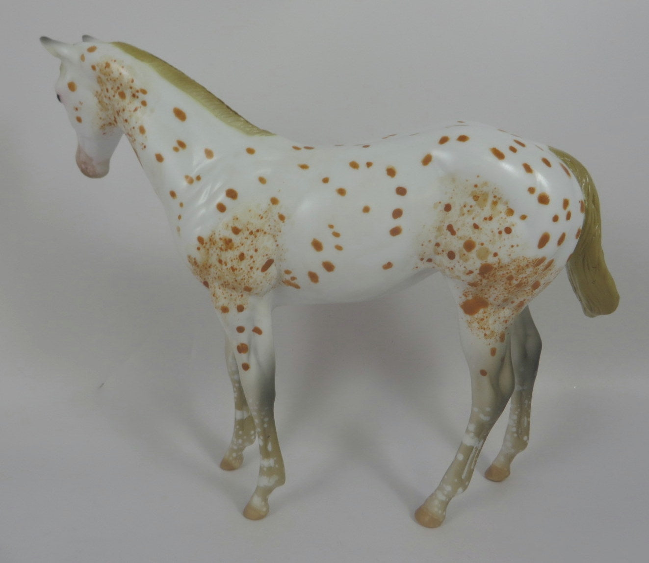 RED-OOAK CHESTNUT APPALOOSA WEANLING MODEL HORSE LHS 19