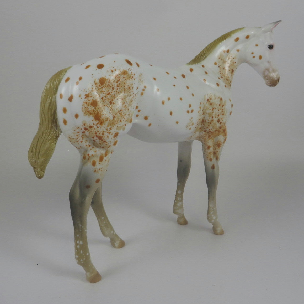 RED-OOAK CHESTNUT APPALOOSA WEANLING MODEL HORSE LHS 19
