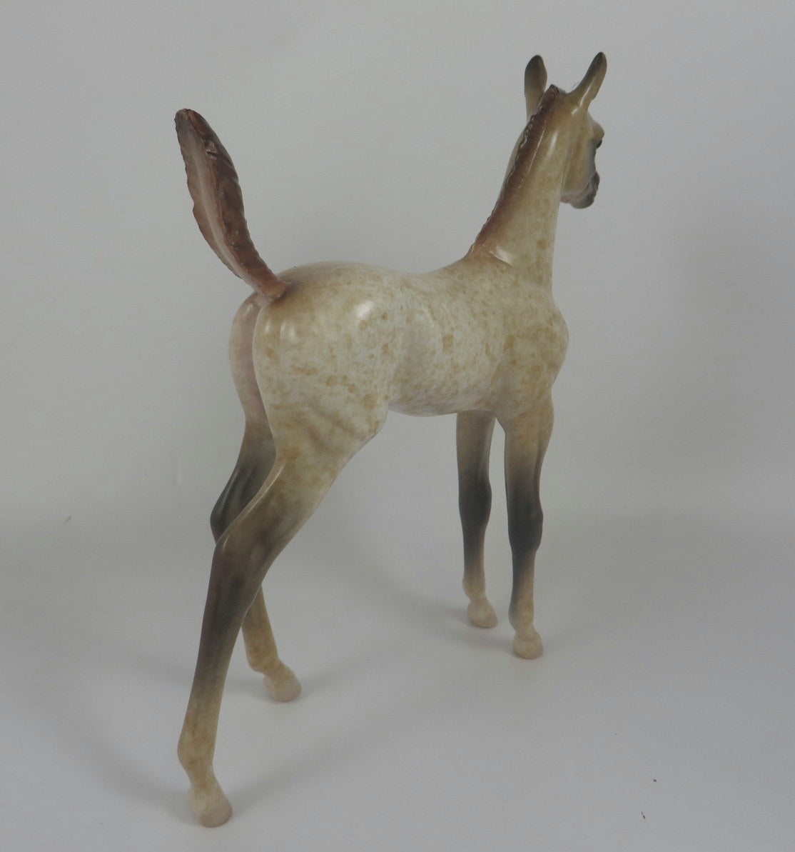 ROSALITA-OOAK RED ROAN FOAL MODEL HORSE BY AL LHS 19