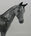 GEMMA-OOAK BLACK ROAN WEANLING MODLEL HORSE LHS 19
