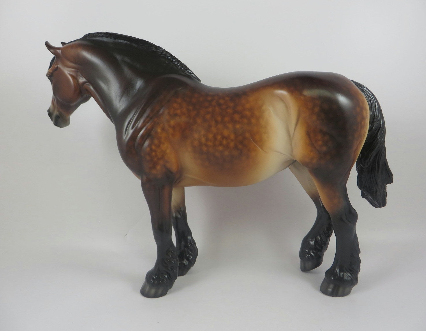 FA BOO LOUS-OOAK STAR DAPPLE BAY HEAVY DRAFT MARE BY SHERYL LEISURE LHS 19