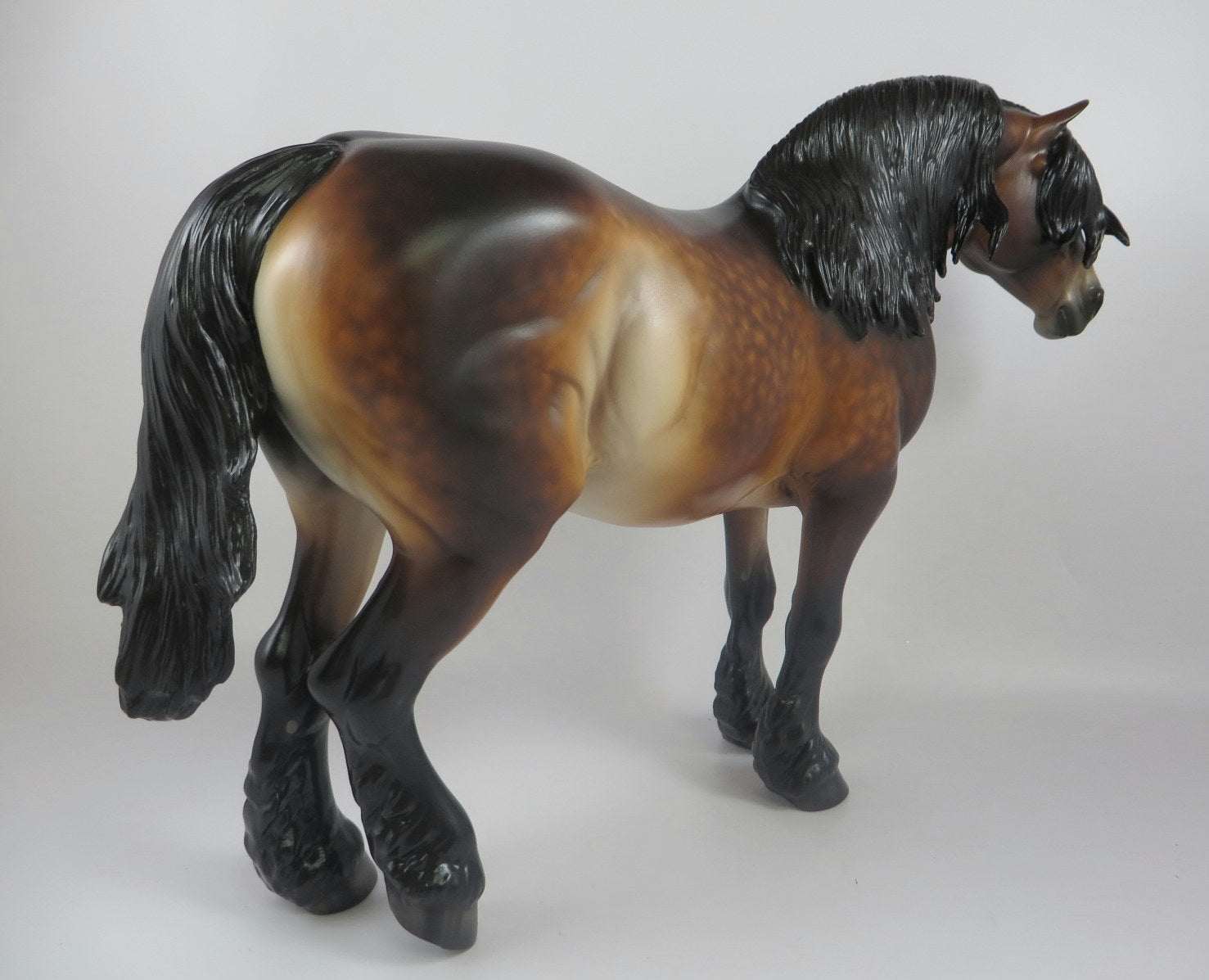 FA BOO LOUS-OOAK STAR DAPPLE BAY HEAVY DRAFT MARE BY SHERYL LEISURE LHS 19