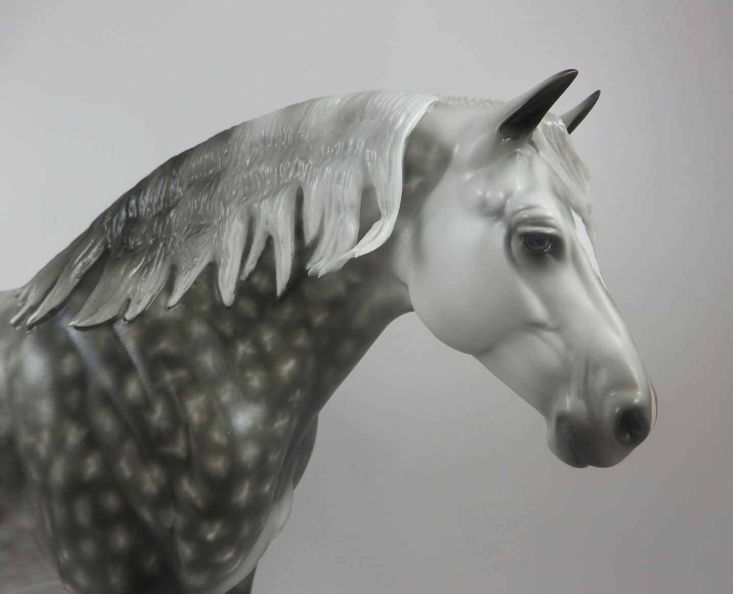 HALLOW QUEEN -OOAK STAR DAPPLE GREY HEAVY DRAFT MARE BY SHERYL LEISURE LHS 19