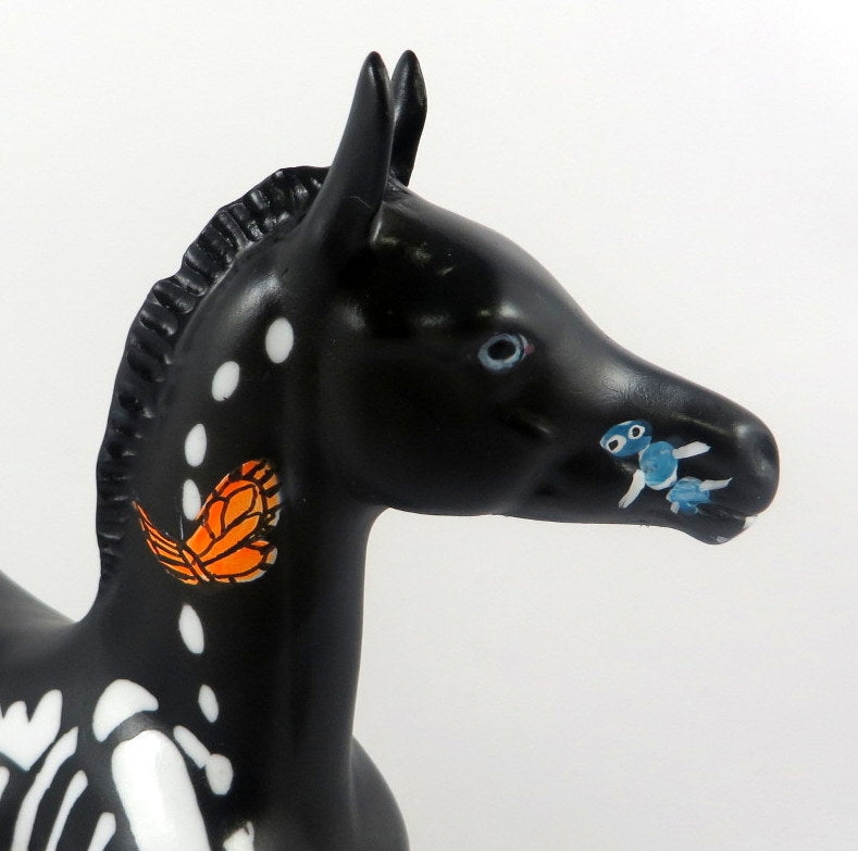 LITTLE BONES-LE-5 ARABIAN FOAL BLACK WITH BONES BY DAWN QUICK MM19