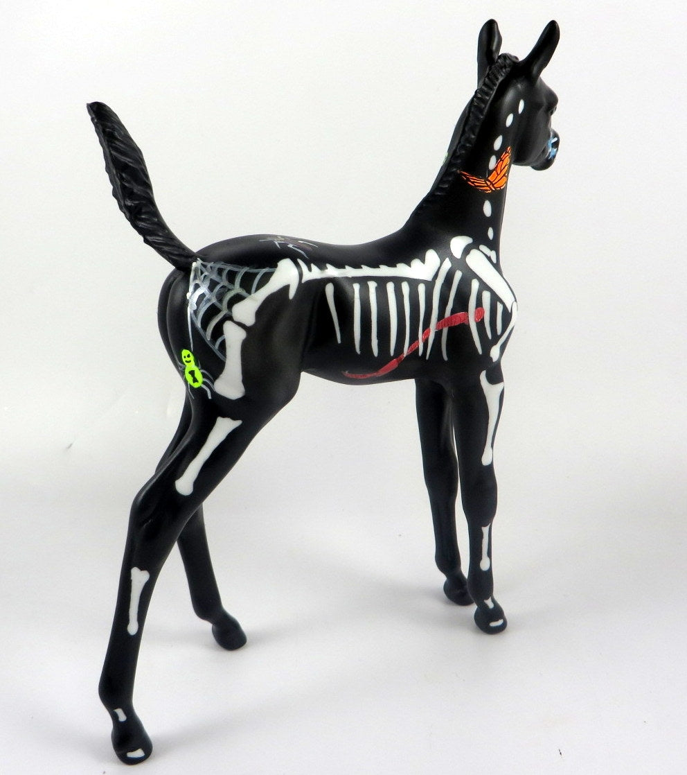 LITTLE BONES-LE-5 ARABIAN FOAL BLACK WITH BONES BY DAWN QUICK MM19