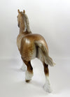 MOVE OVER DARLING-OOAK BROWN SORREL TROTTING DRAFTER MODEL HORSE BY SHERYL LEISURE 5-30-19