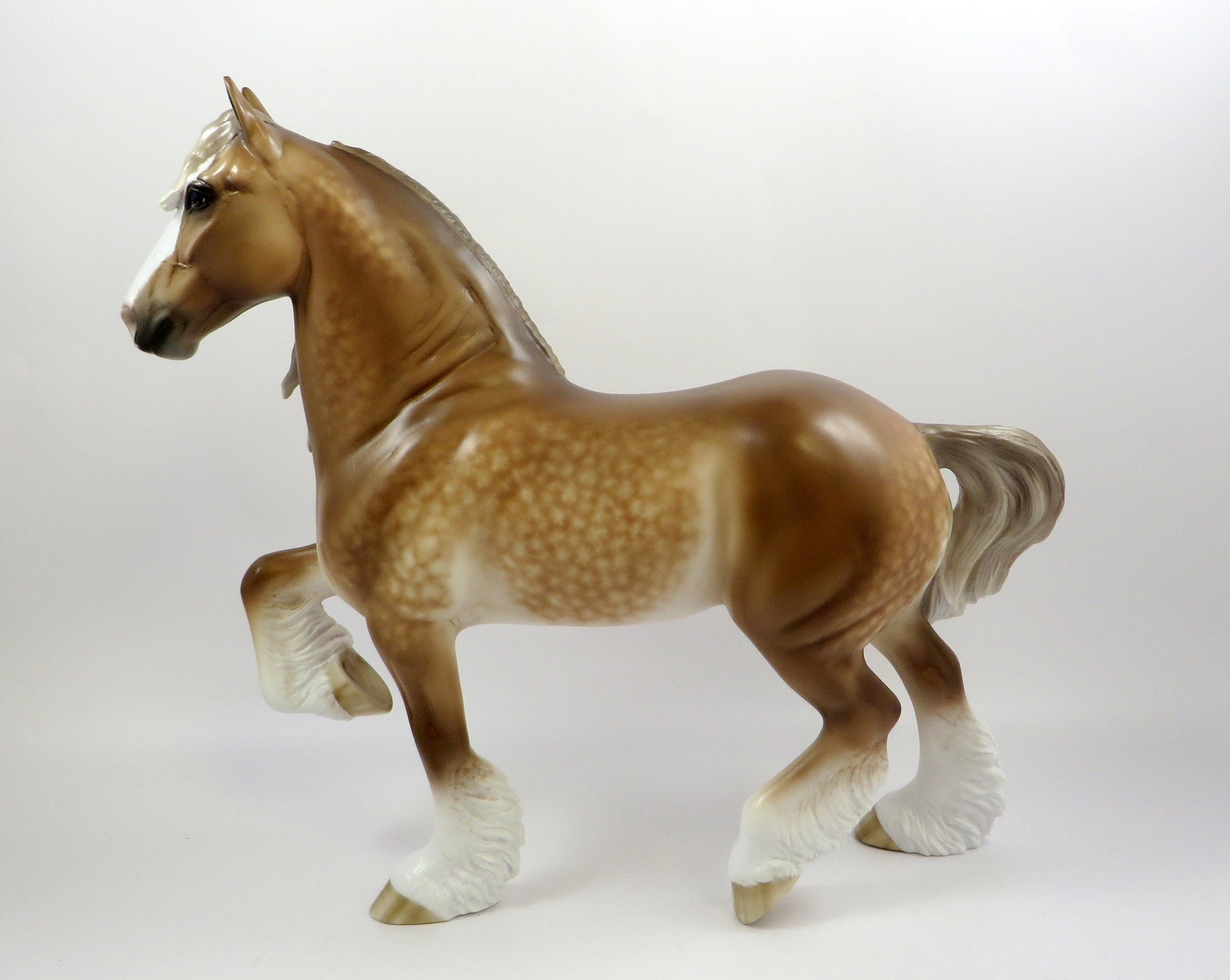 MOVE OVER DARLING-OOAK BROWN SORREL TROTTING DRAFTER MODEL HORSE BY SHERYL LEISURE 5-30-19