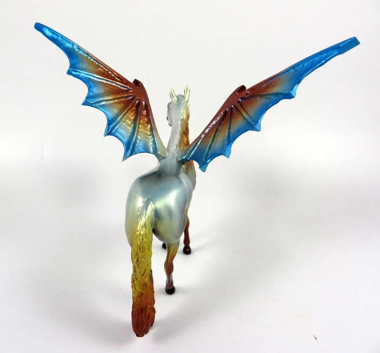 MALACHI-OOAK ANDALUSIAN BLUE BAT CHIP DECORATOR BY MISSY FOX MM19