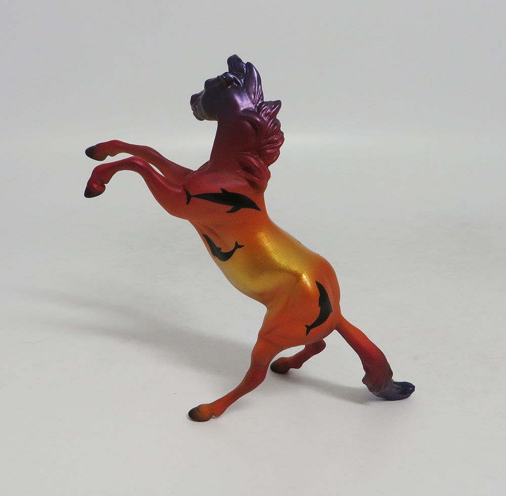 DANCE OF THE DOLPHINS-OOAK REARING CHIP DECORATOR SW 2018