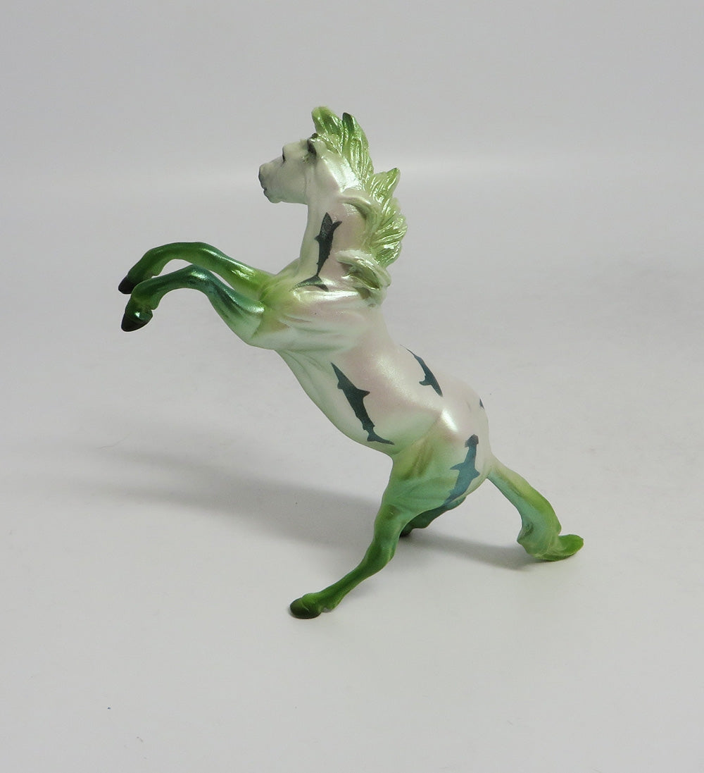 SEAWEED-OOAK GREEN SHARK DECORATOR REARING CHIP SW18