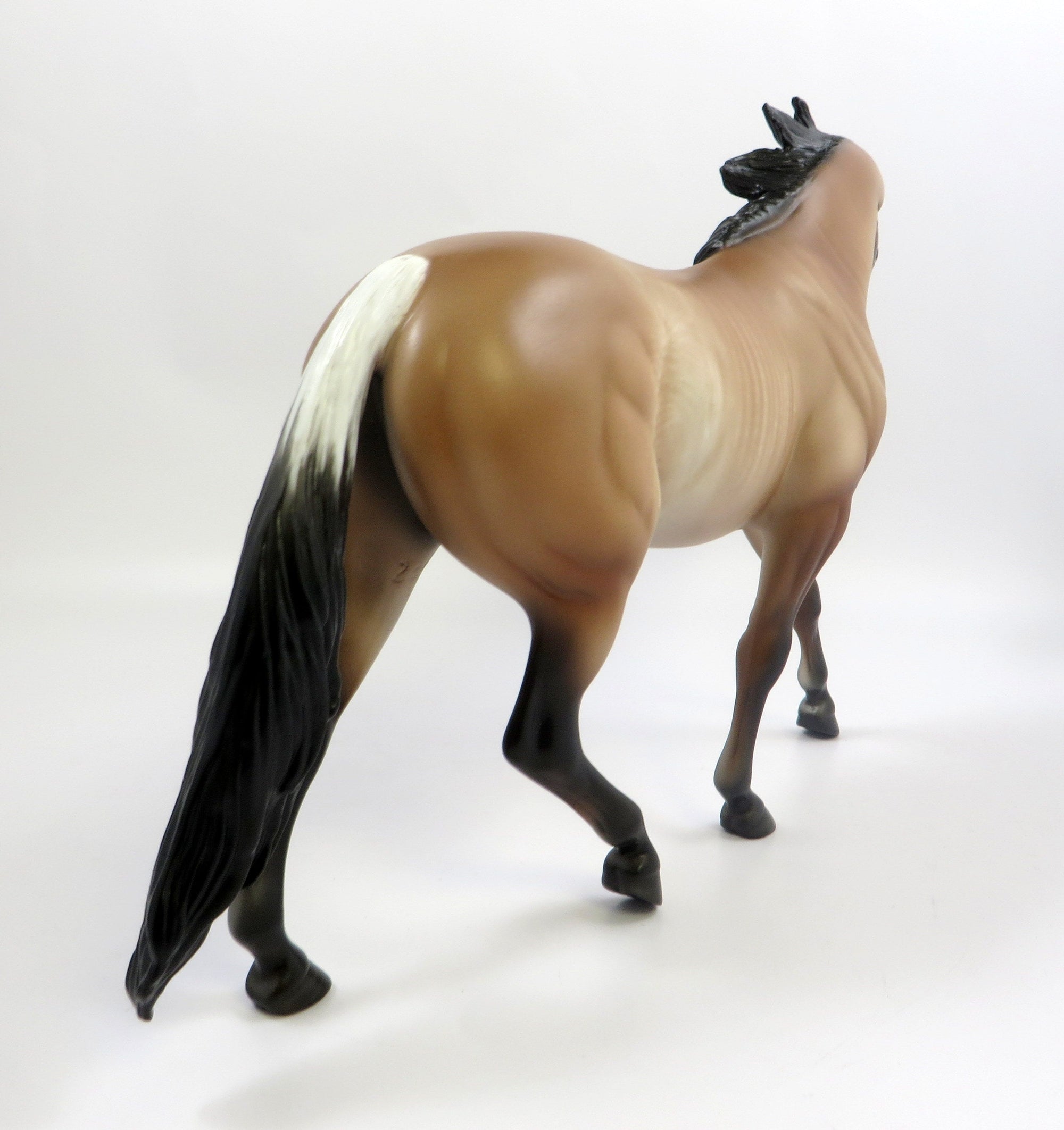 LAUREN -- OOAK BAY ROAN RABICANO PONY MODEL HORSE BY SHERYL LEISURE 6/7/19